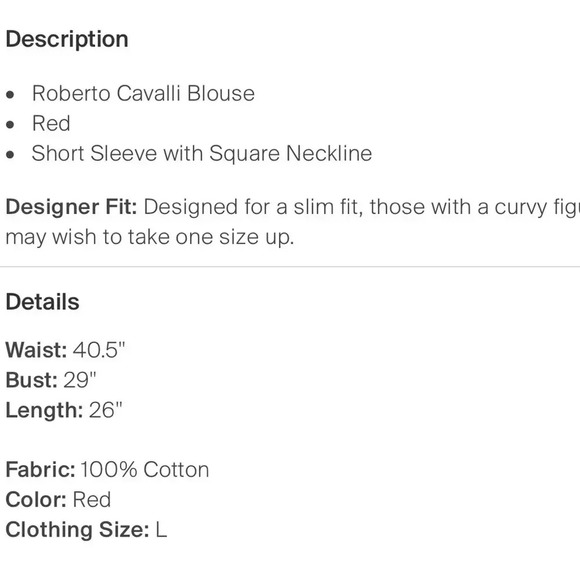 Roberto Cavalli top size L - Picture 4 of 4